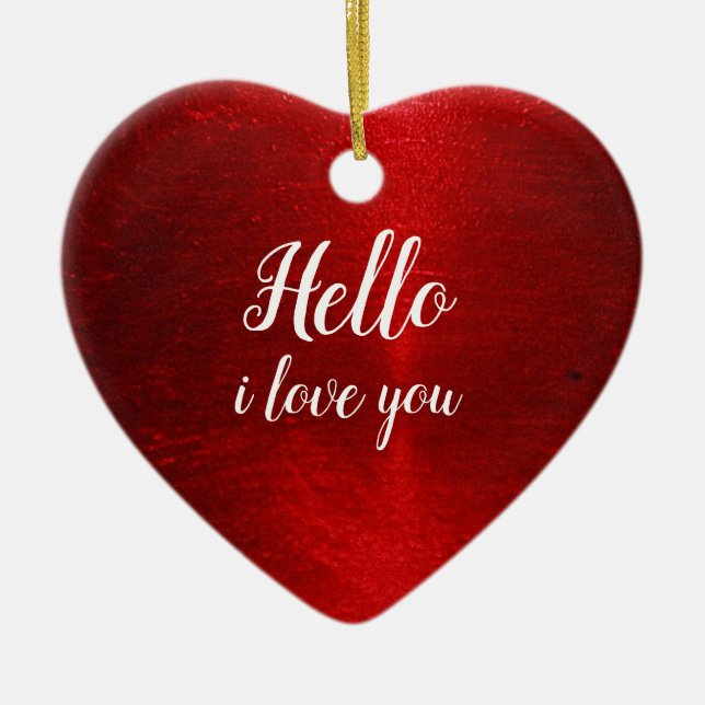 Adorno De Cerámica hola te quiero (Frente)