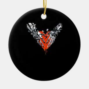 Adorno De Cerámica Holding Heart Classic