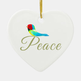 Adorno De Cerámica Holiday Heart  Prayer of Peace