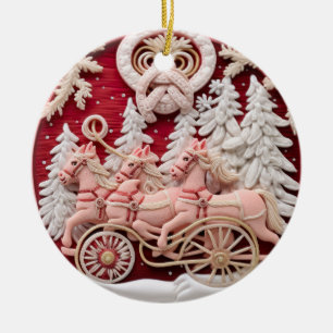 Adorno De Cerámica Holiday Sleigh Ride