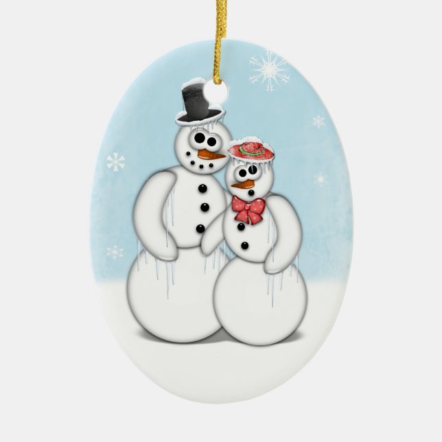 Adorno De Cerámica Holiday Snowman (Frente)
