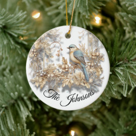 Adorno De Cerámica Holiday Songbird - Personalizado