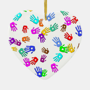 Adorno De Cerámica holiES - patrón de color manos 1 + tu trasero.