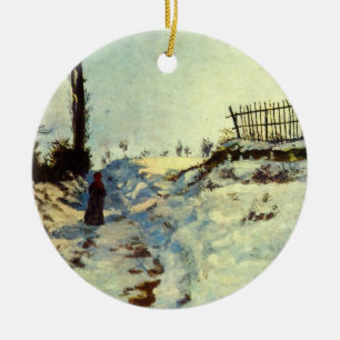 Adorno De Cerámica Hollow in the Snow
