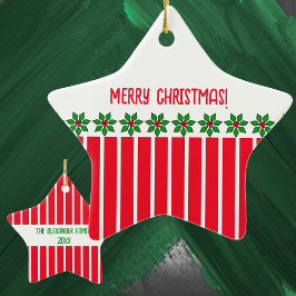 Adorno De Cerámica Holly and Stripes