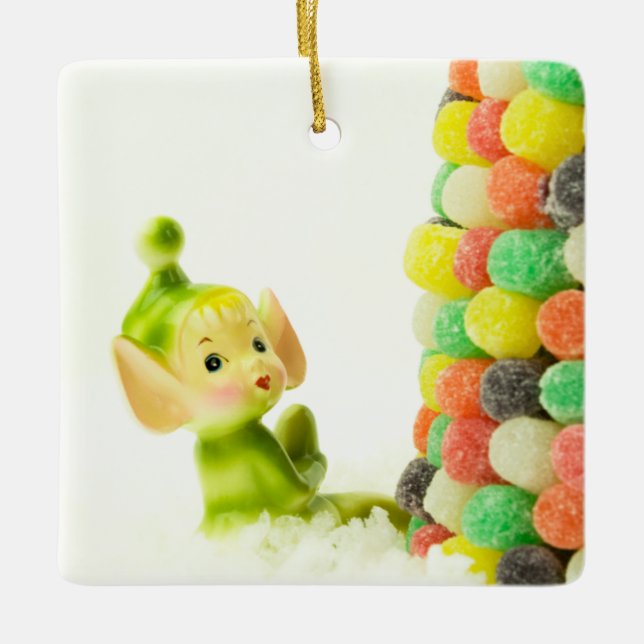 Adorno De Cerámica Holly el elfo del Pixie (Anverso)