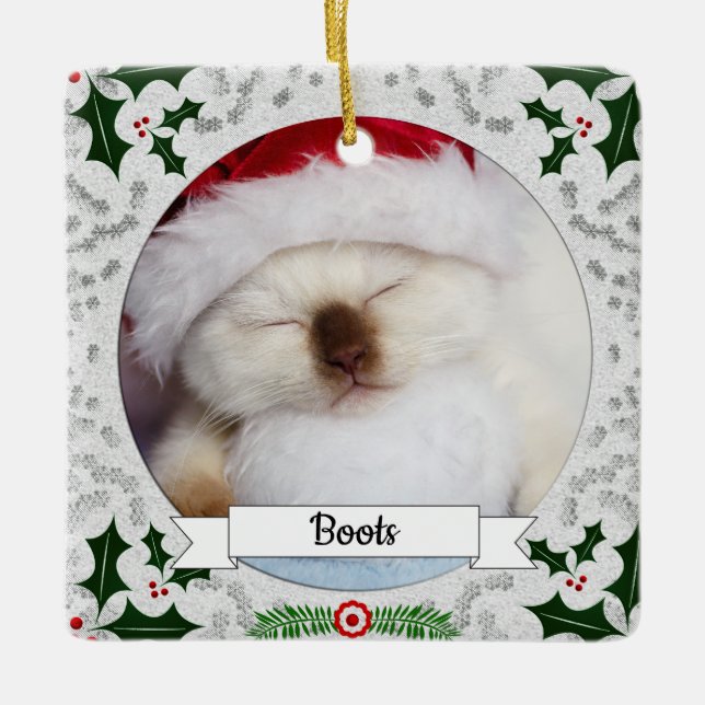 Adorno De Cerámica Holly Frame Personalizable Kitty (Anverso)