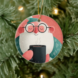 Adorno De Cerámica Hombre alegre con gafas divertido Feliz día festiv
