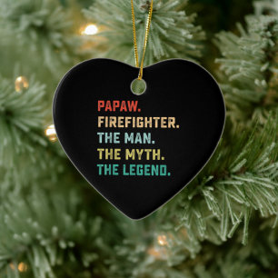 Adorno De Cerámica Hombre bombero de Papaw leyenda del mito regalos d