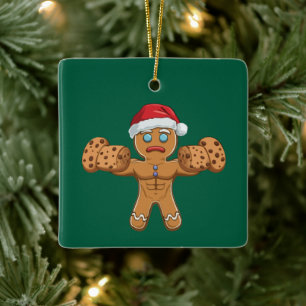 Adorno De Cerámica Hombre de Jengibre Roto Divertido Navidad