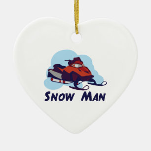 Adorno De Cerámica Hombre de la nieve