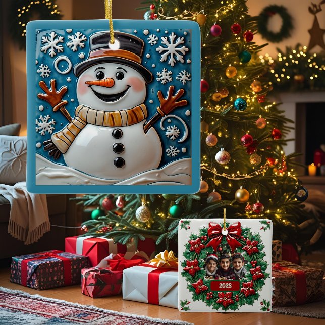 Adorno De Cerámica Hombre de nieve en el Personalizable de Navidades  (Subido por el creador)