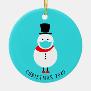 Adorno De Cerámica Hombre de nieve gracioso en Navidades personalizad