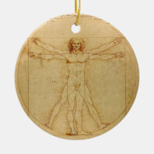 Adorno De Cerámica Hombre de Vitruvian de Leonardo da Vinci