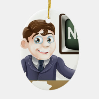 Adorno De Cerámica Hombre del ancla de las noticias