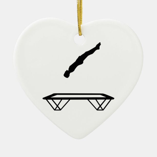 Adorno De Cerámica Hombre del trampolín (Frente)