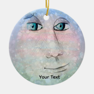 Adorno De Cerámica Hombre en la Luna