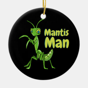 Adorno De Cerámica Hombre Mantis Religiosa Jardín Verde Insecto