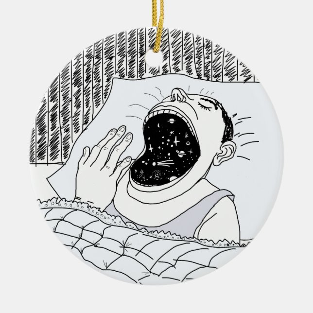 ADORNO DE CERÁMICA HOMBRE Y COSMOS (Frente)