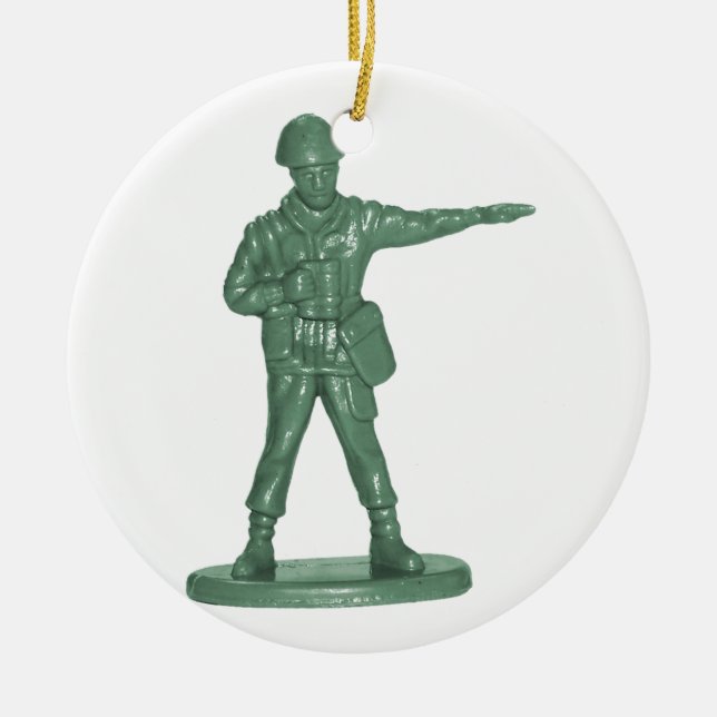Adorno De Cerámica Hombres del Ejército Verde (Frente)
