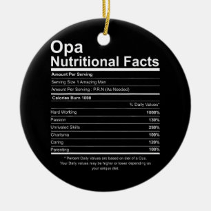 Adorno De Cerámica Hombres Funny Opa Abuelo Papá Nutrición Hecho