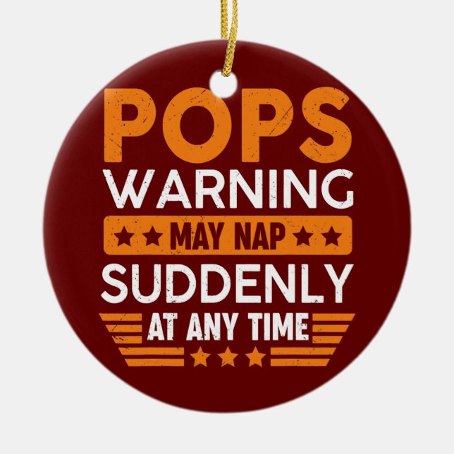 Adorno De Cerámica Hombres Pops Advertencia Que Pueden Pegar De Repen (Frente)