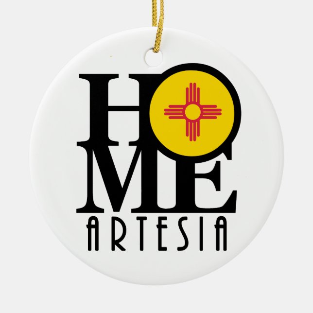 Adorno De Cerámica HOME Artesia Nuevo México (Frente)
