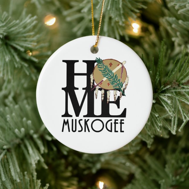 Adorno De Cerámica HOME Muskogee Oklahaoma (Árbol)
