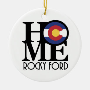 Adorno De Cerámica HOME Rocky Ford Colorado