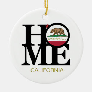 Adorno De Cerámica HOME San Francisco California Porcelain Ornament