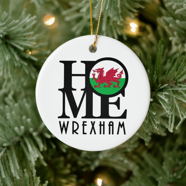Adorno De Cerámica HOME Wrexham Wales (Árbol)