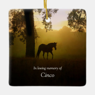 Adorno De Cerámica Homenaje espiritual conmemorativo de caballos