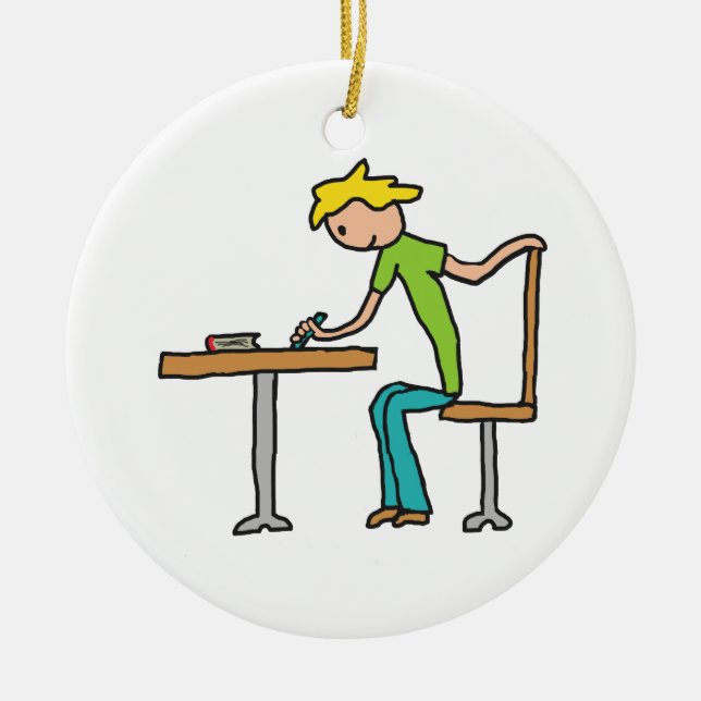 Adorno De Cerámica Hometría (Frente)