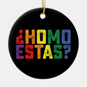 Adorno De Cerámica Homo Estas Español Mexicano Divertido Orgullo Gay