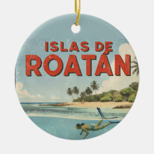 Adorno De Cerámica Honduras islas de roatan Retro poster