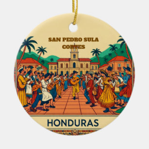 Adorno De Cerámica  Honduras  SAN PEDRO SULA  Retro poster