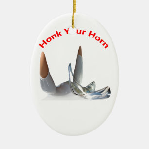 Adorno De Cerámica Honk Your Horn-Oval Ornaments