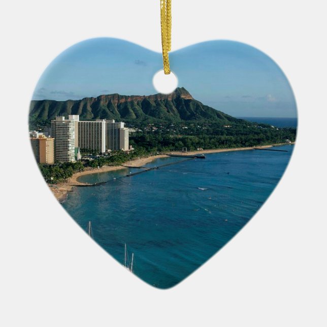 Adorno De Cerámica Honolulu Hawaii (Frente)