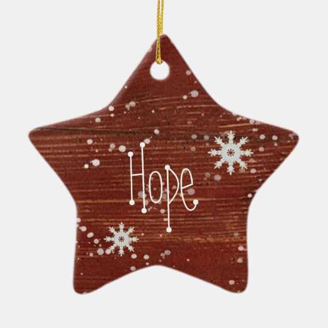 Adorno De Cerámica Hope Faith Ornament (Frente)