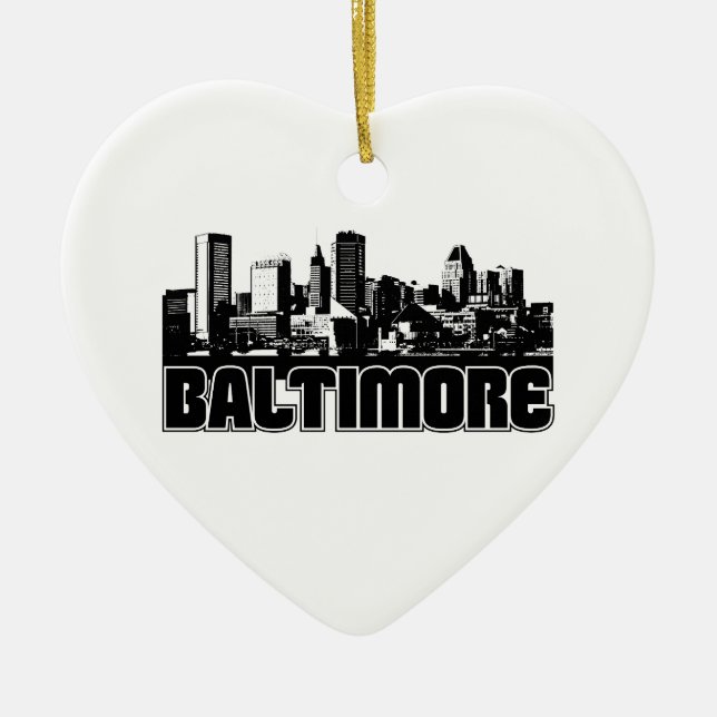 Adorno De Cerámica Horizonte de Baltimore (Frente)