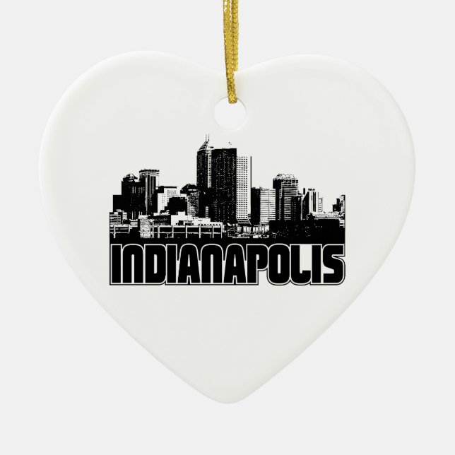 Adorno De Cerámica Horizonte de Indianapolis (Frente)