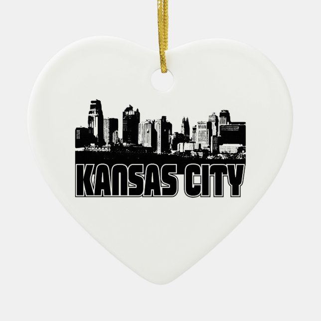 Adorno De Cerámica Horizonte de Kansas City (Frente)