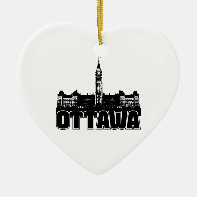 Adorno De Cerámica Horizonte de Ottawa (Frente)