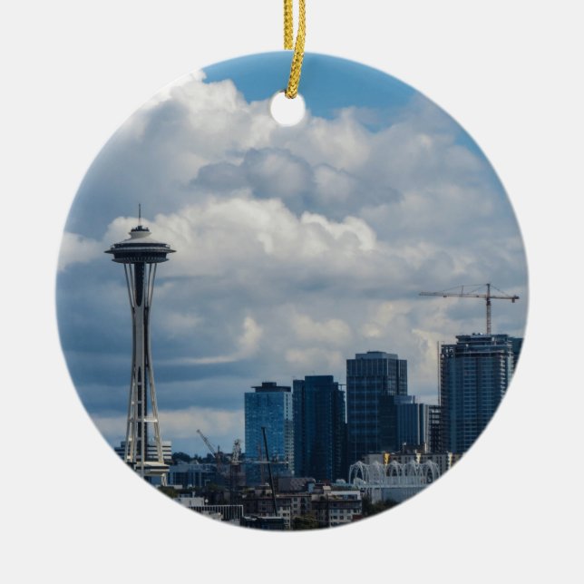 Adorno De Cerámica Horizonte de Seattle (Frente)