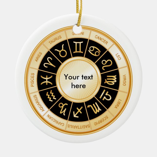 Adorno De Cerámica Horoscope Mandala (Frente)