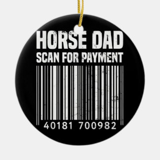 Adorno De Cerámica Horse Dad Scan For Payment Equestrian Dad Horse