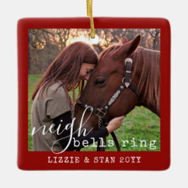 Adorno De Cerámica Horse Neigh Bells Ring Foto personalizada