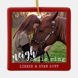Adorno De Cerámica Horse Neigh Bells Ring Foto personalizada