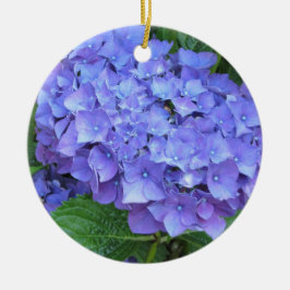 Adorno De Cerámica Hortensias Moradas Elegantes