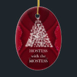 Adorno De Cerámica Hostess with the Mostess Navidades Chalkboard<br><div class="desc">personaliza en la parte de atrás con el nombre de tu familia... </div>